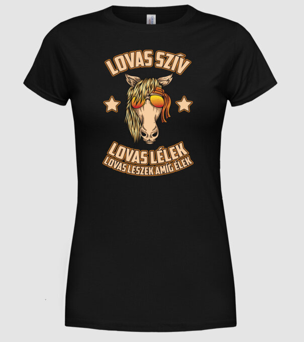 inimă de călăreț suflet de călăreț, voi fi călăreț cât voi trăi model negru pe tricou