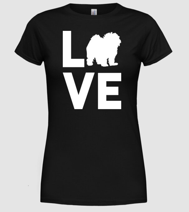 LOVE Bolognese model negru pe tricou