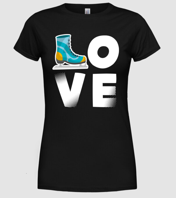 love model negru pe tricou