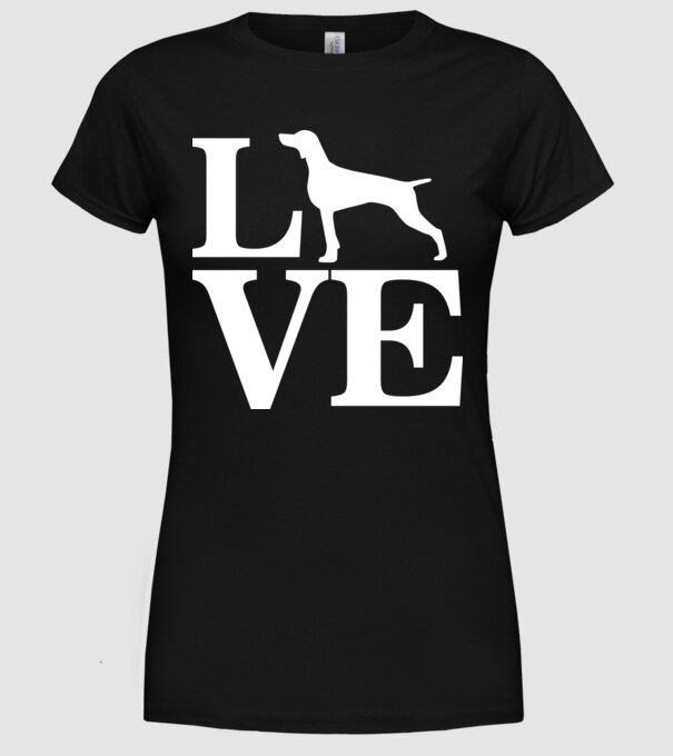 LOVE VIȘLĂ model negru pe tricou