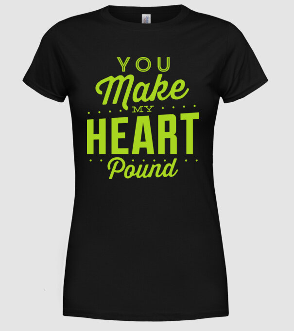 Make my heart model negru pe tricou