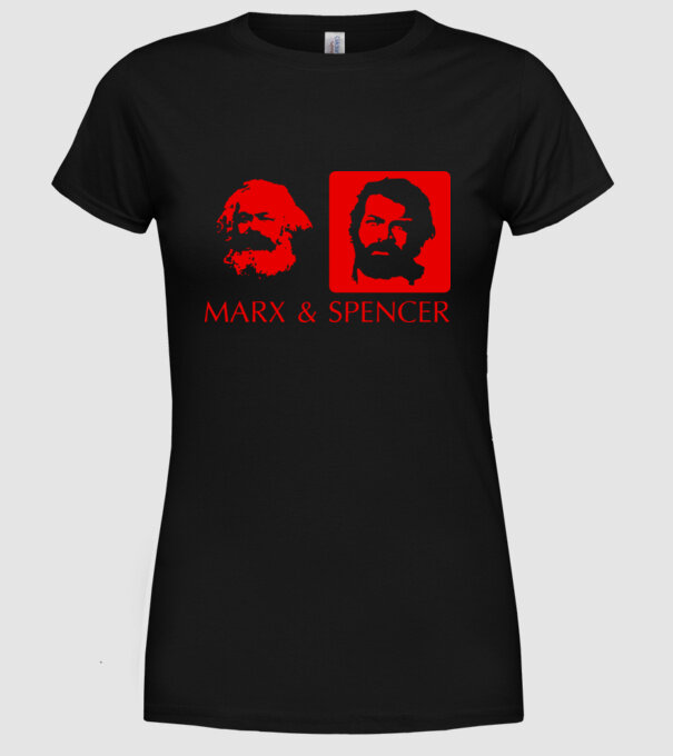 MARX and Spencer model negru pe tricou