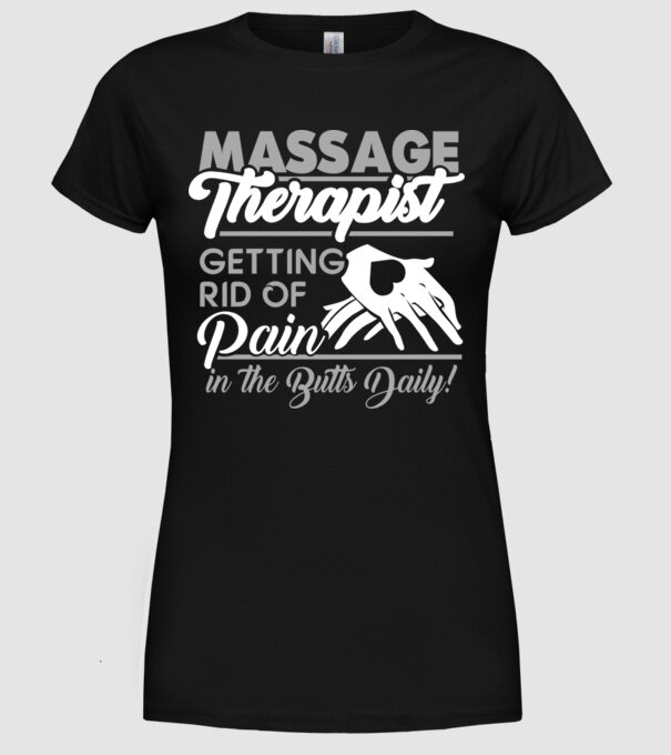 Massage pain model negru pe tricou