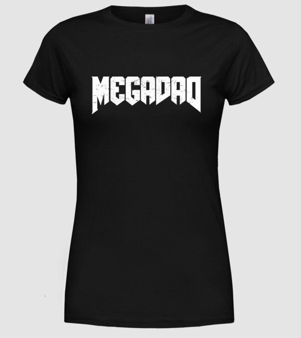 Megadad model negru pe tricou