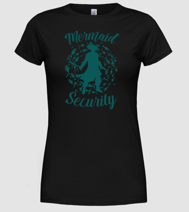 Mermaid Security boys model negru pe tricou