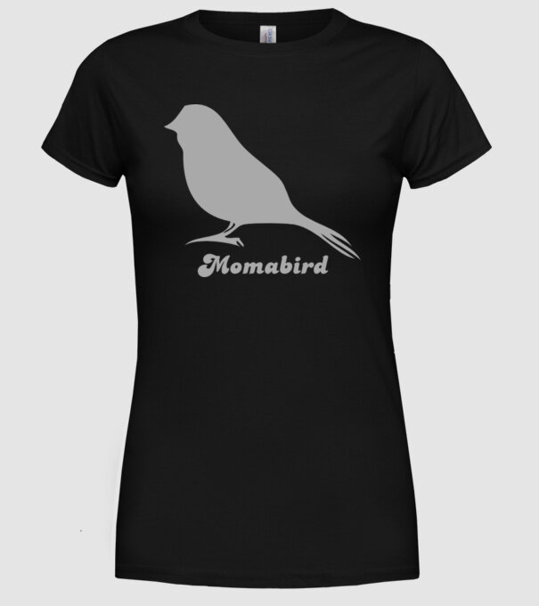 Momabird model negru pe tricou