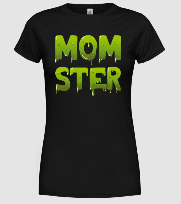 Momster model negru pe tricou