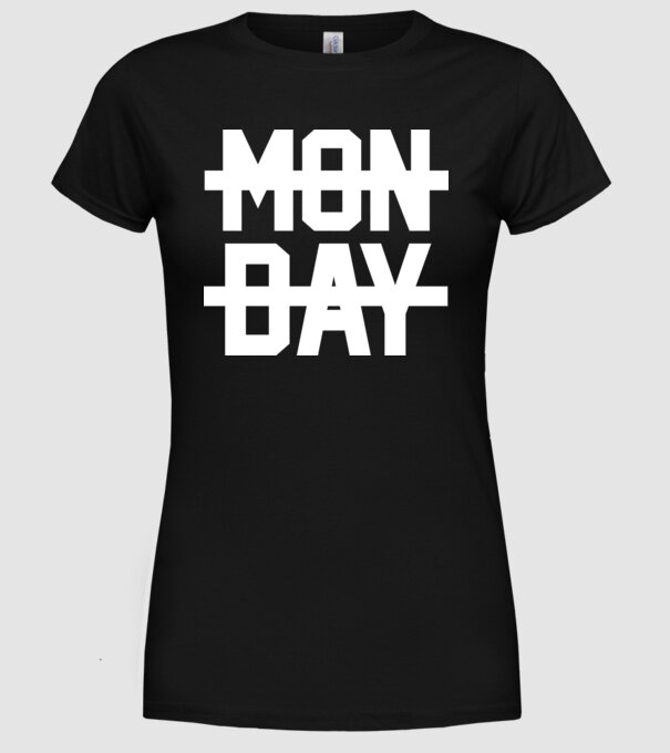 Monday model negru pe tricou
