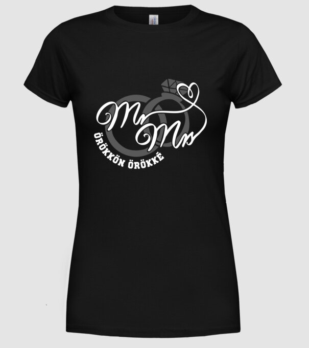 pentru totdeauna model negru pe tricou