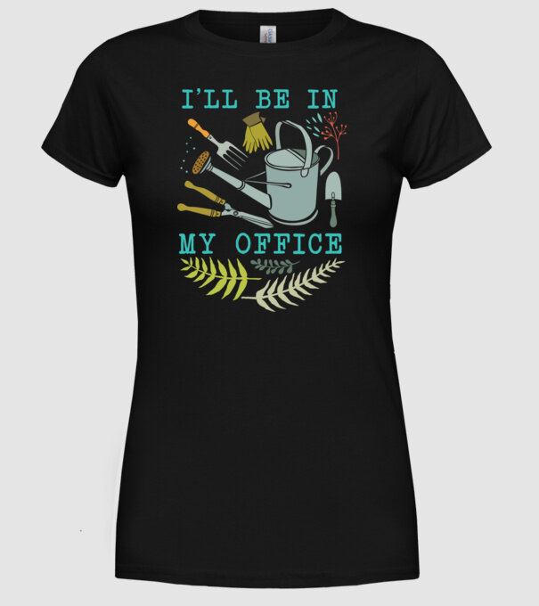My office model negru pe tricou