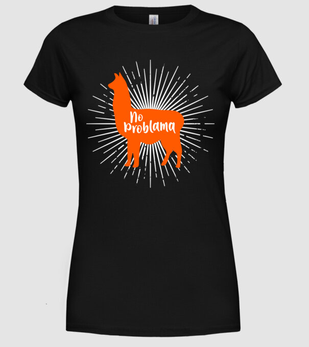 No problama model negru pe tricou