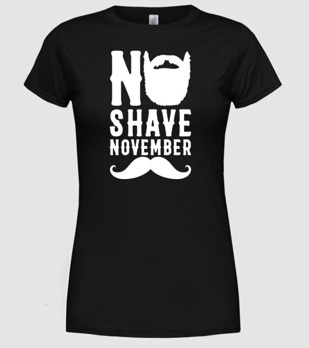 No shave november model negru pe tricou