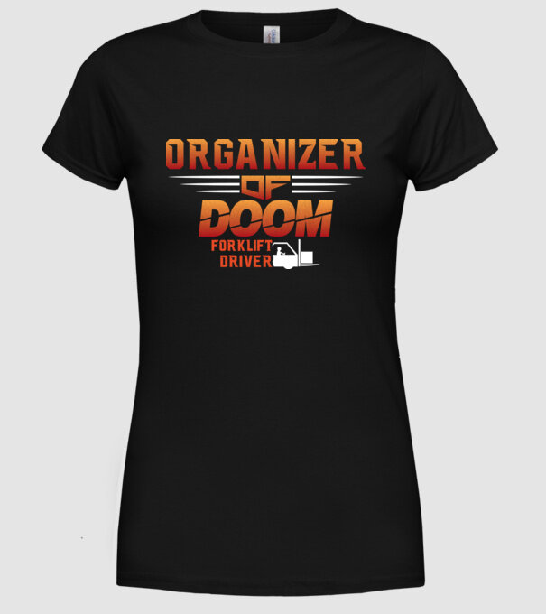 organizer of DOOM model negru pe tricou