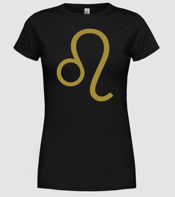 Leo Horoscope model negru pe tricou