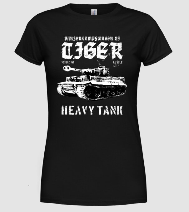 Panzer VI tiger model negru pe tricou