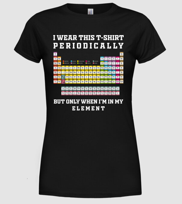 Periodically model negru pe tricou