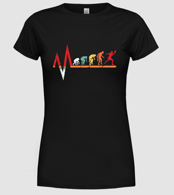 Evoluție ping-pong model negru pe tricou