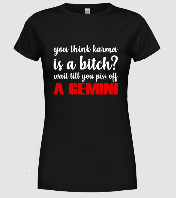 Piss of a GEMINI model negru pe tricou