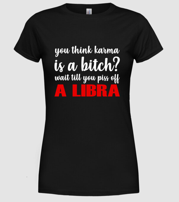 Piss of a LIBRA model negru pe tricou