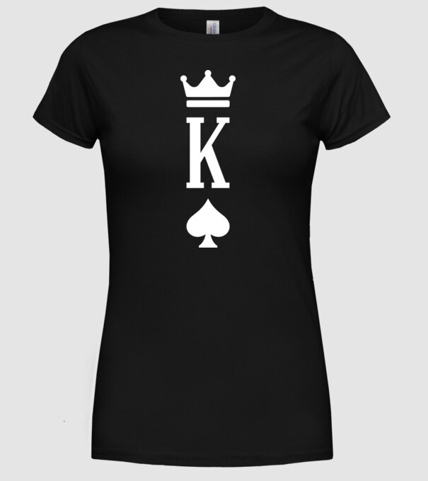 Playing cards King of spades model negru pe tricou