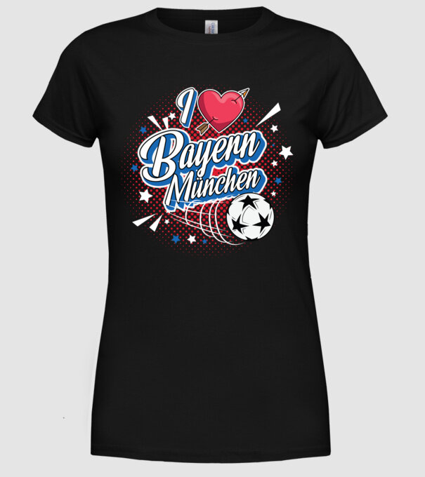 Popart Bayern model negru pe tricou