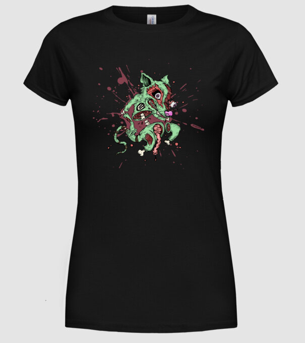 Rat - Snapsleek own model negru pe tricou