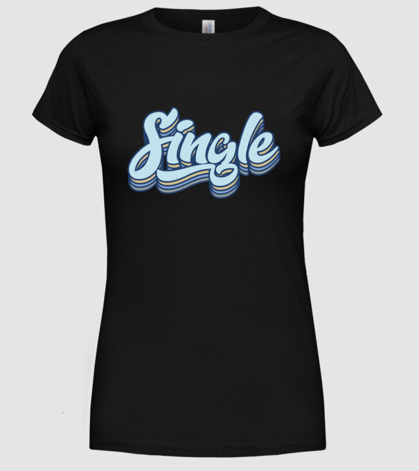 Retro single model negru pe tricou
