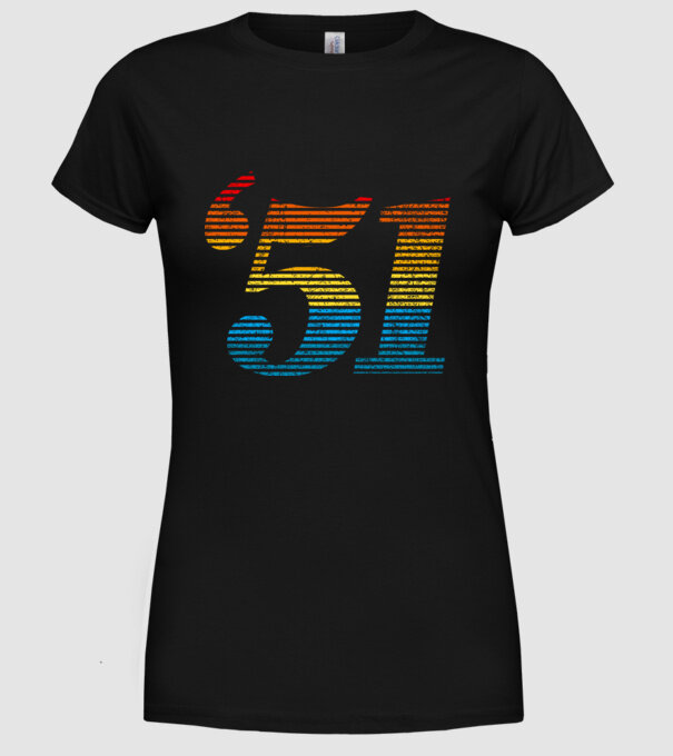 Retro Birthday 1951 model negru pe tricou