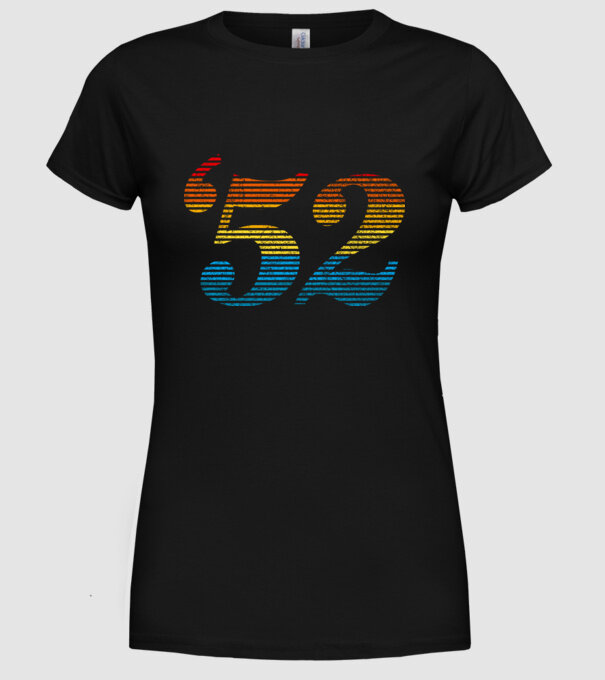 Retro Birthday 1952 model negru pe tricou
