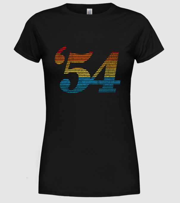 Retro Birthday 1954 model negru pe tricou