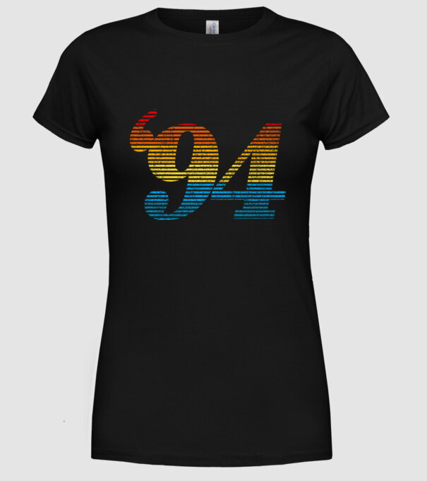 Retro Birthday 1994 model negru pe tricou