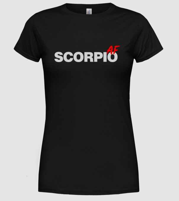 SCORPIO as fuck model negru pe tricou