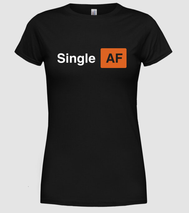 Single AF model negru pe tricou