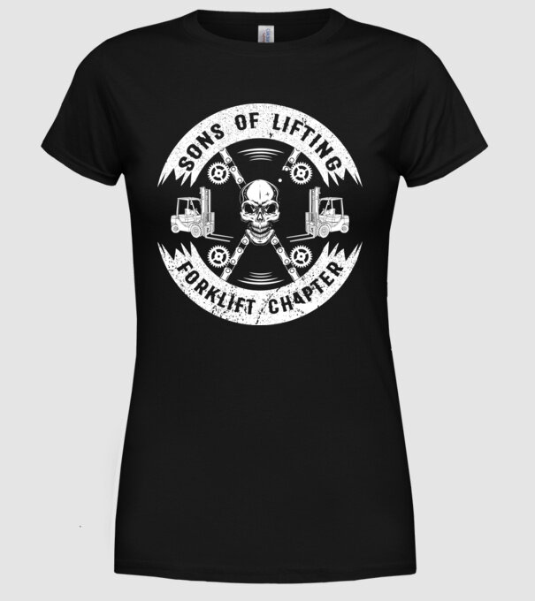 SONS OF LIFTING model negru pe tricou