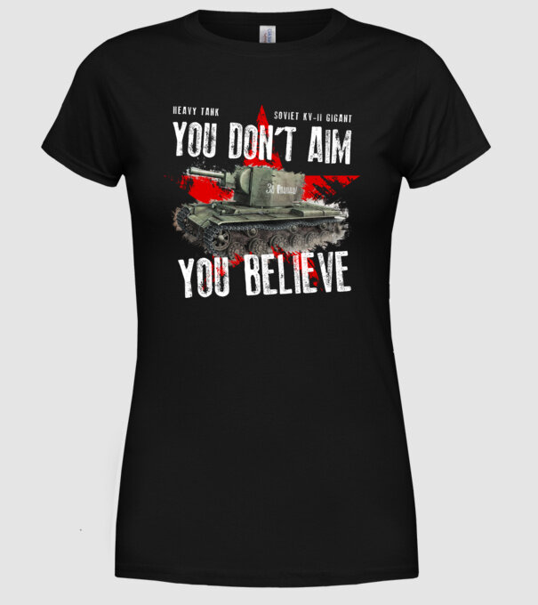 Soviet kv-II model negru pe tricou