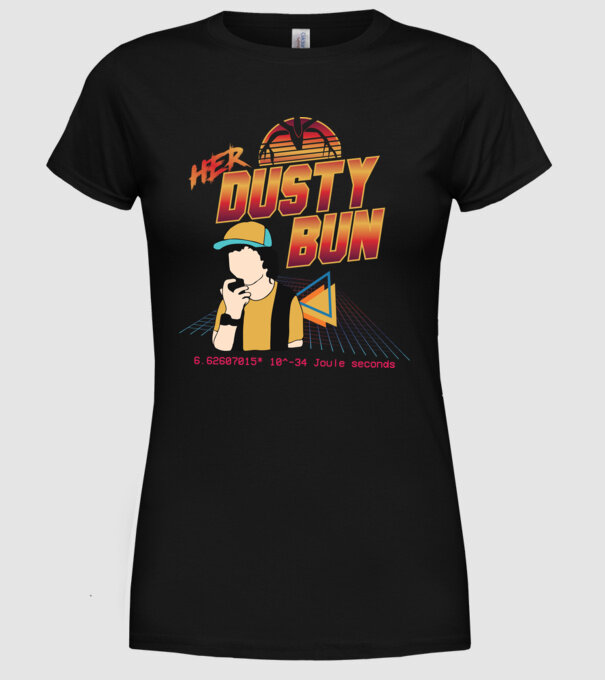 Stranger couple 80s retro Dustin model negru pe tricou