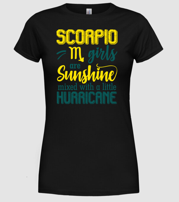 Sunshine with Hurricane SCORPIO model negru pe tricou