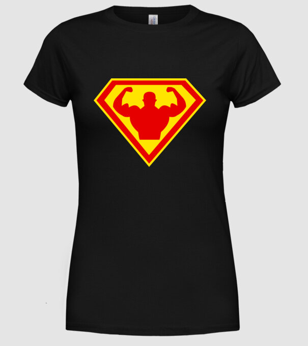 Superom model negru pe tricou
