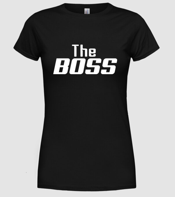 The Boss model negru pe tricou