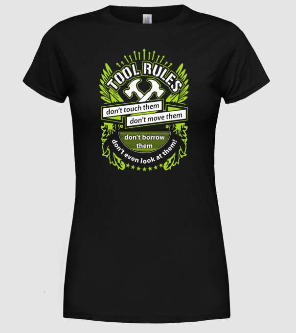 Tool rules model negru pe tricou