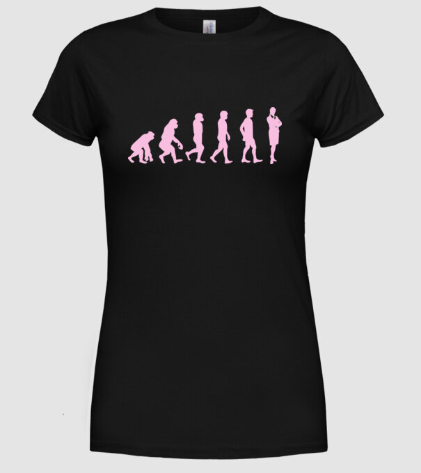 femeie de afaceri evoluție model negru pe tricou