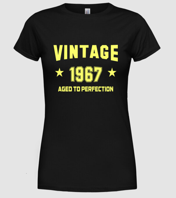Vintage - 1967 model negru pe tricou