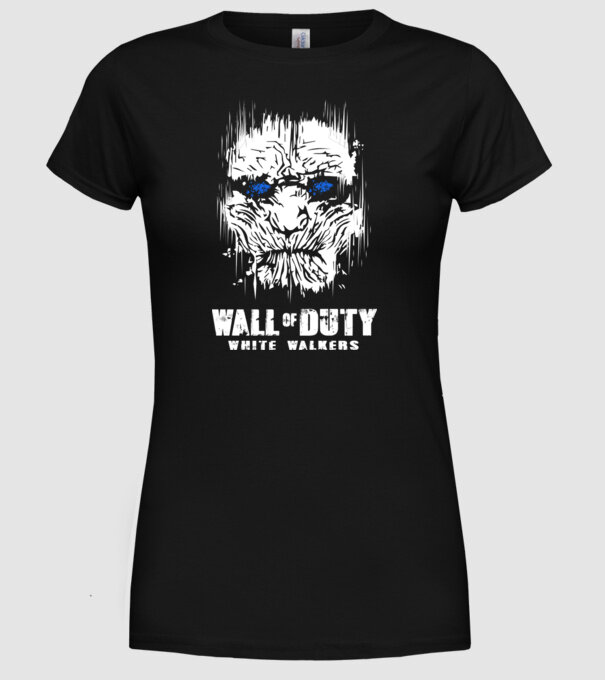 Wall Of Duty model negru pe tricou