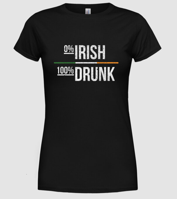 Zero irish model negru pe tricou