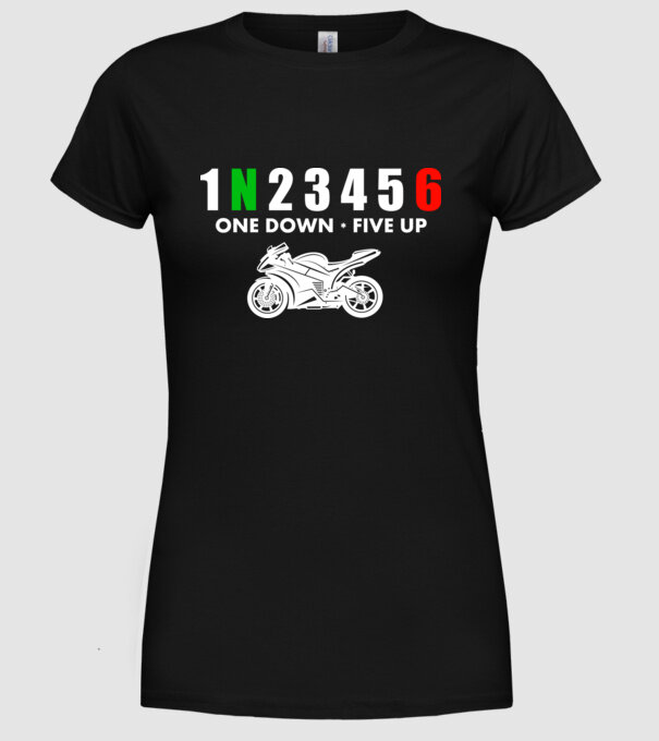 1N23456 model negru pe tricou
