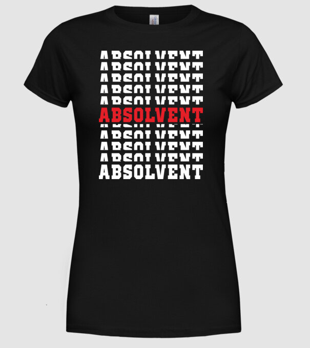absolvent 2022 model negru pe tricou