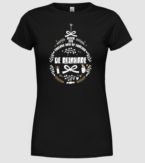 acesta este tricoul meu de Crăciun_ de relaxare model negru pe tricou