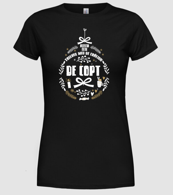 acesta este tricoul meu de Crăciun_de copt model negru pe tricou