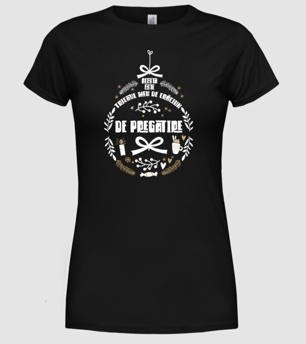 acesta este tricoul meu de Crăciun_de pregătire model negru pe tricou