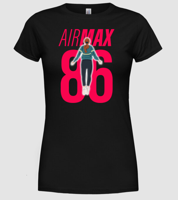 air max 86 stranger things model negru pe tricou